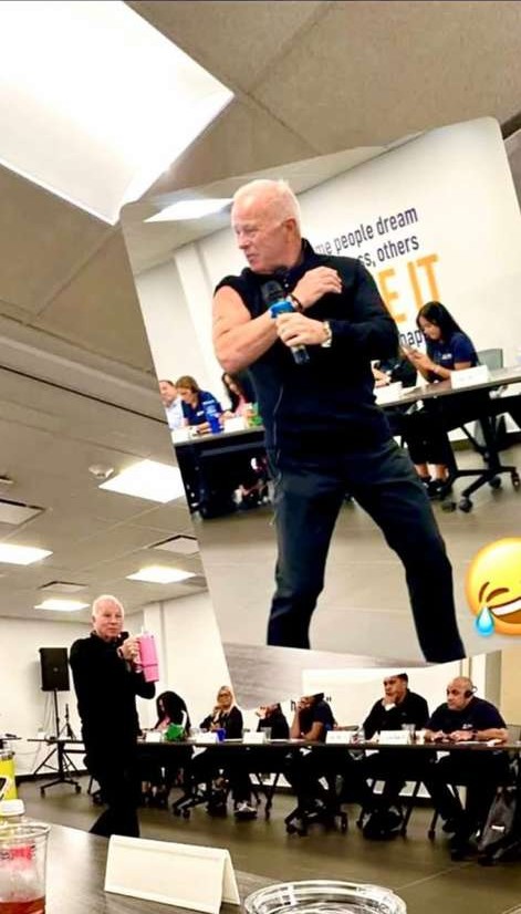 George Dans on stage