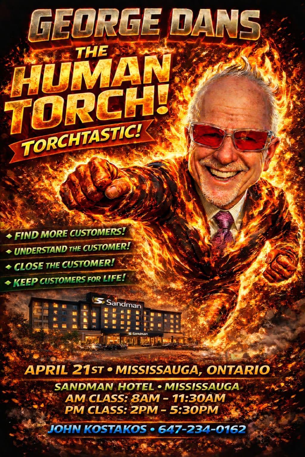 George Dans - The Human Torch event poster